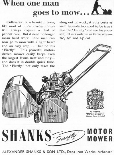 Shanks Firefly advertisement from 1952.
