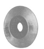 Small circular blades like these are attached to the tips of the impeller to cut the grass.
