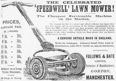 Follows & Bate Speedwell advertisement, 1900.