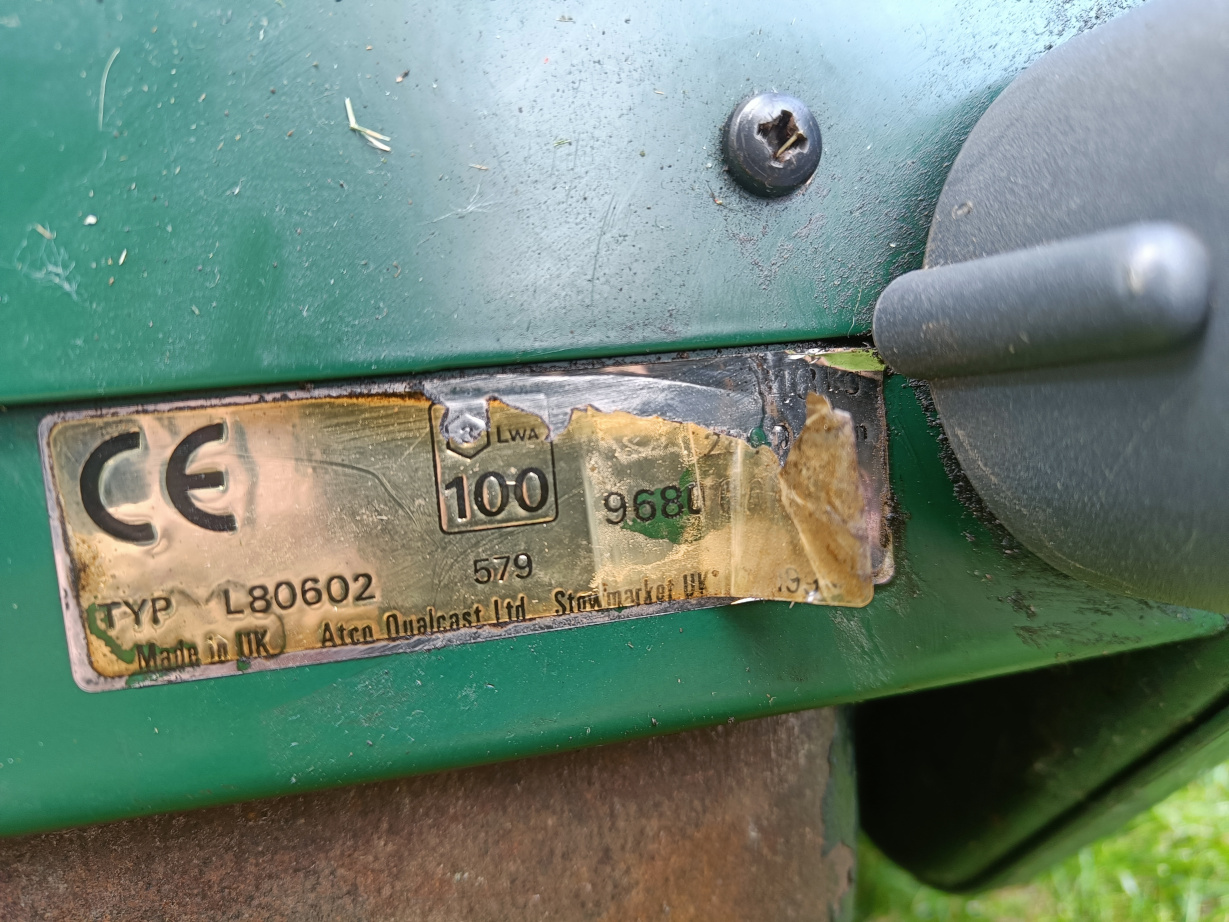 Balmoral model sticker showing L80602