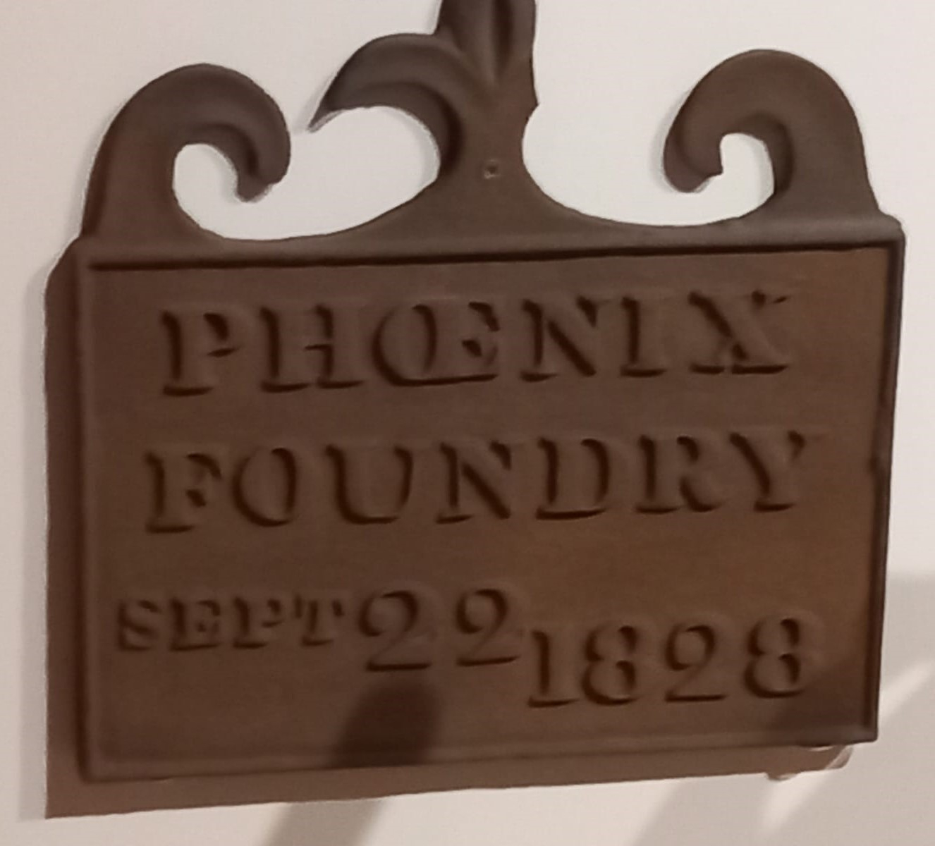1828-09-22 Phoenix Foundry Plaque