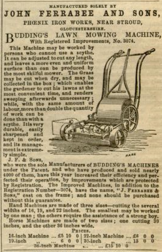 1852-03-01 Gardeners Chronicle - Ferrabee Advertisement