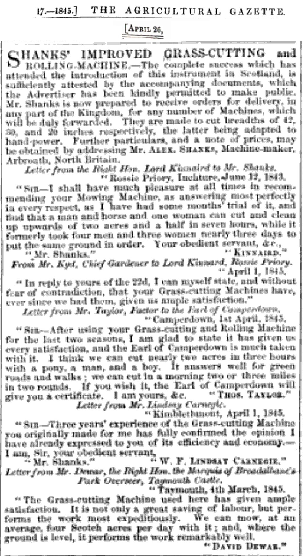 1845-04-26 Gardeners Chronicle