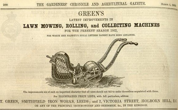 1862-05-14 Gardeners Chronicle - Greens Advertisement