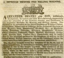 1854-04-22 Gardeners Chronicle - Shanks Advertisement