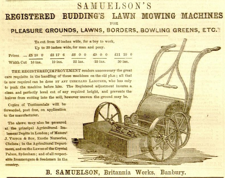 1856-05-17 Gardeners Chronicle - Samuelson Advertisement