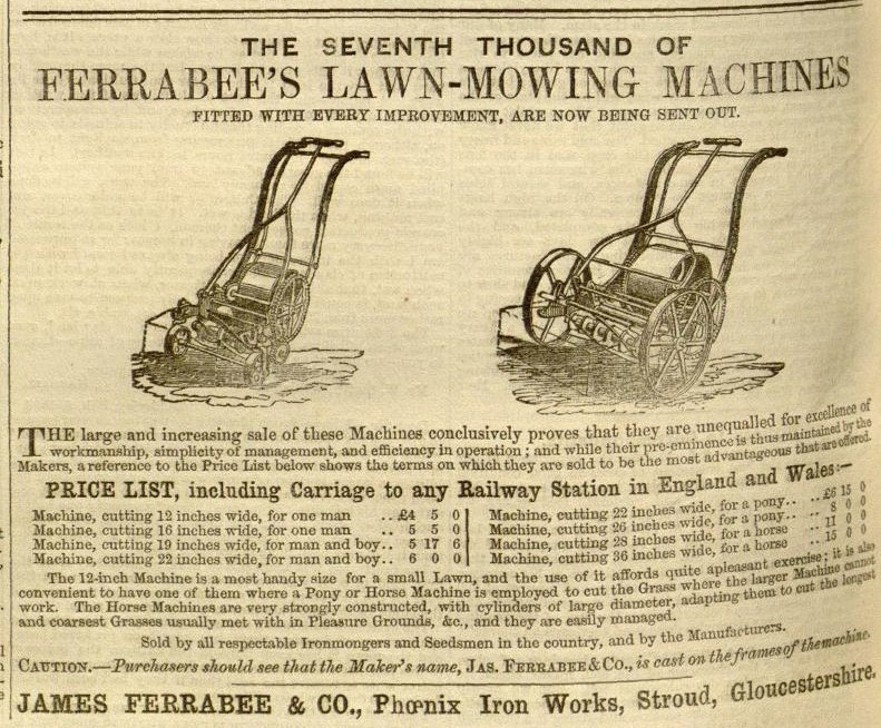 1858-05-29 Gardeners Chronicle - Ferrabee Advertisement