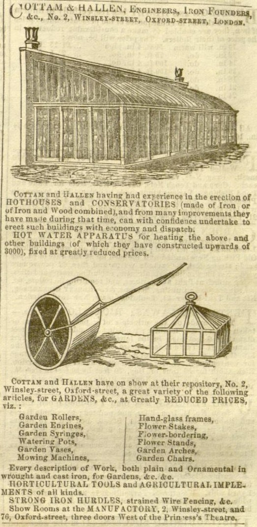 1849-04-28 Gardeners Chronicle - Cottam and Hallen