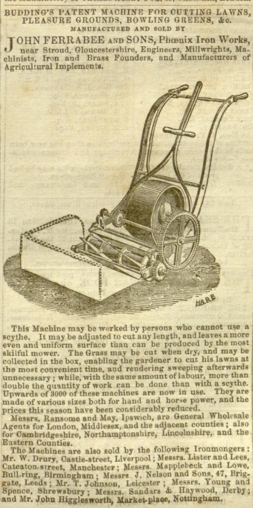 1849-04-28 Gardeners Chronicle - Ferrabee Advertisement