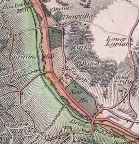 Map of Thrupp and Brimscombe in 1824