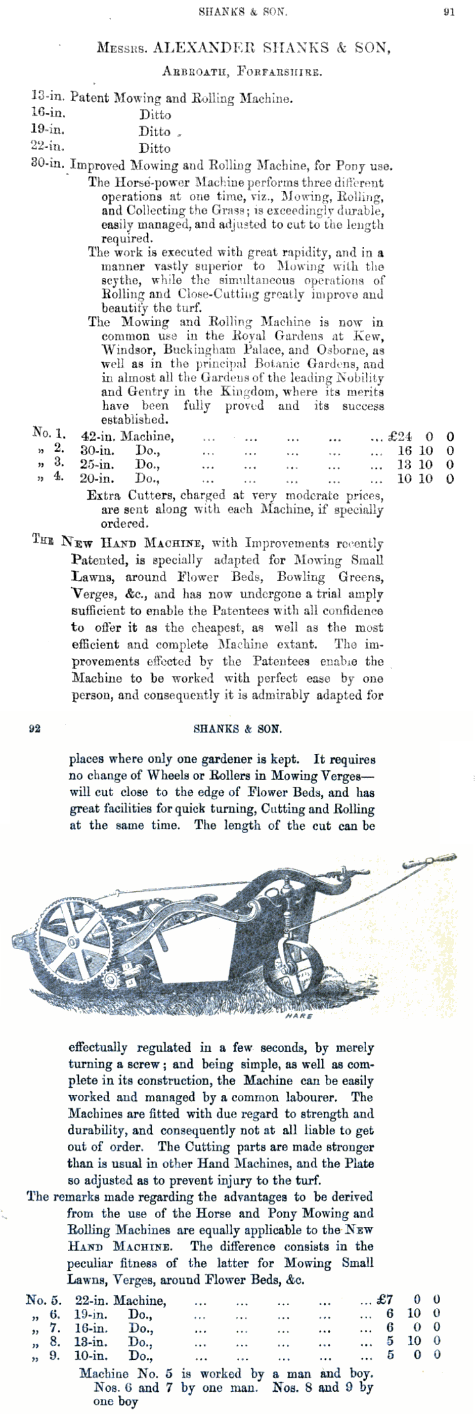 1857-06-03 Horticultural Society Of London - Shanks Listing
