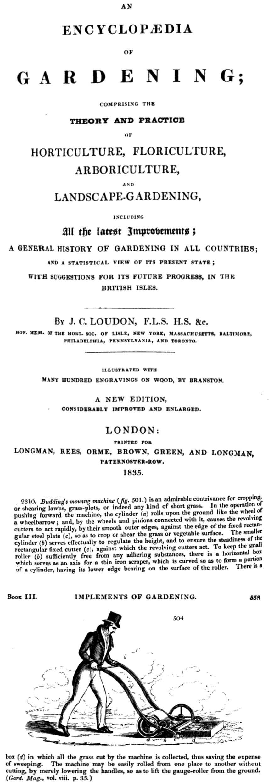 1835-01-01 An Encyclopaedia of Gardening