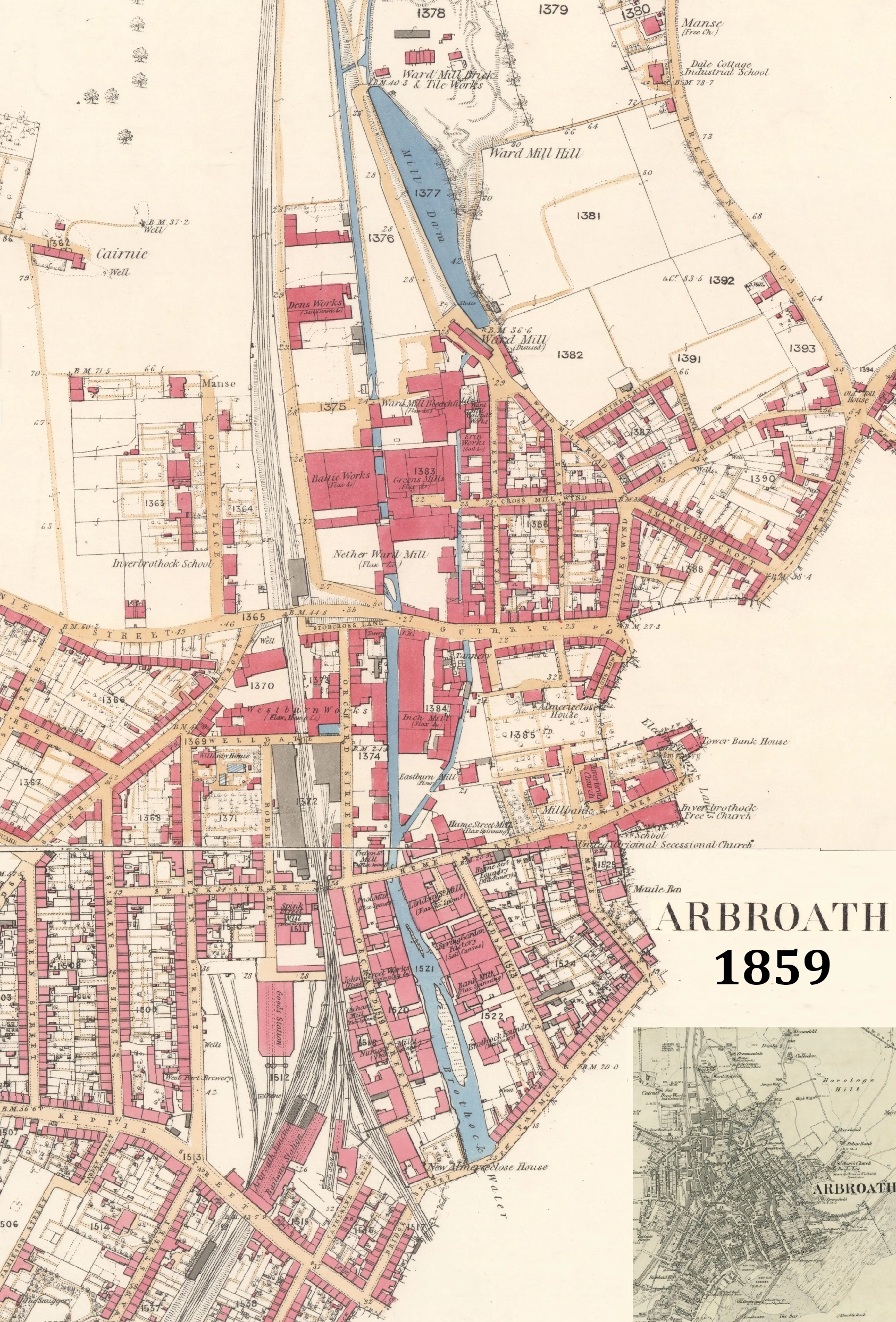 1859 Ordnance Survey Map of Arbroath