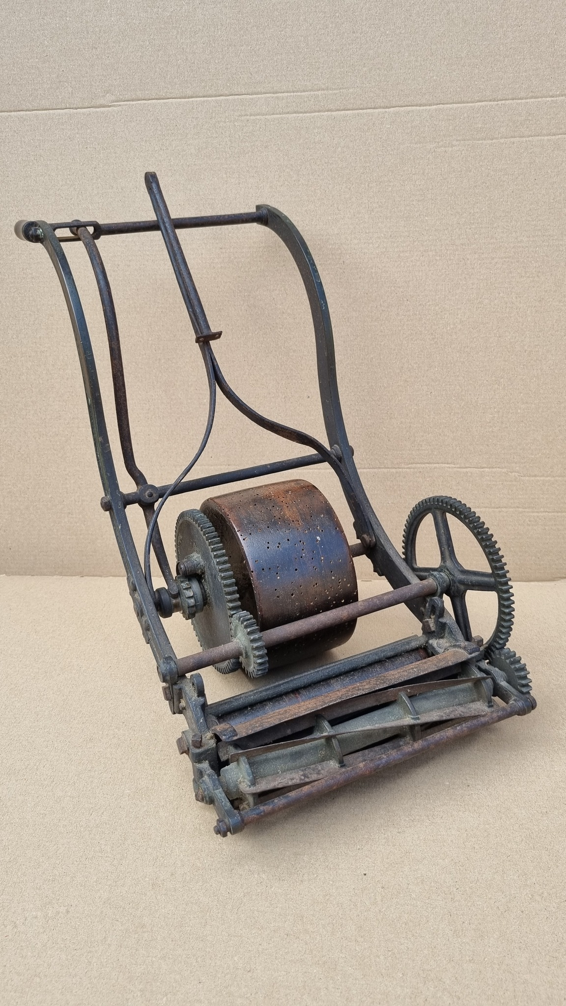 A model of Buddings Patent Lawnmower Circa. 1830-1843 Photographed 2025 ...