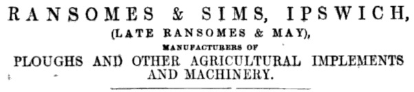 1852-01-01 William Dilwyn Sims Joins Ransomes