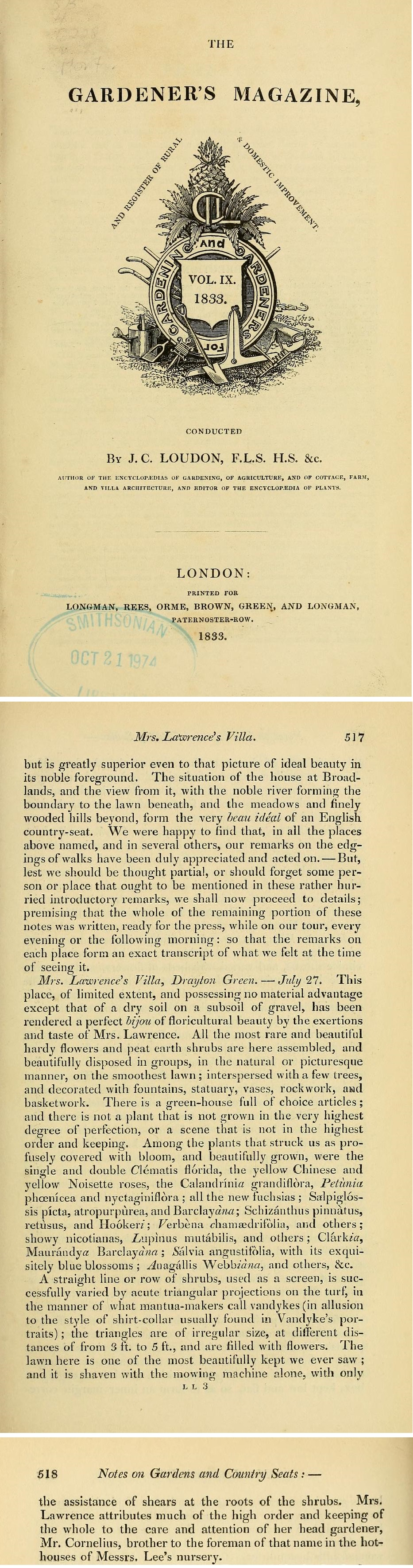 1833-06-01 Budding Mower at Drayton Green