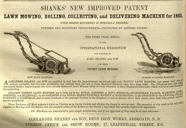 1863-02-28 Gardeners Chronicle - Shanks Advertisement