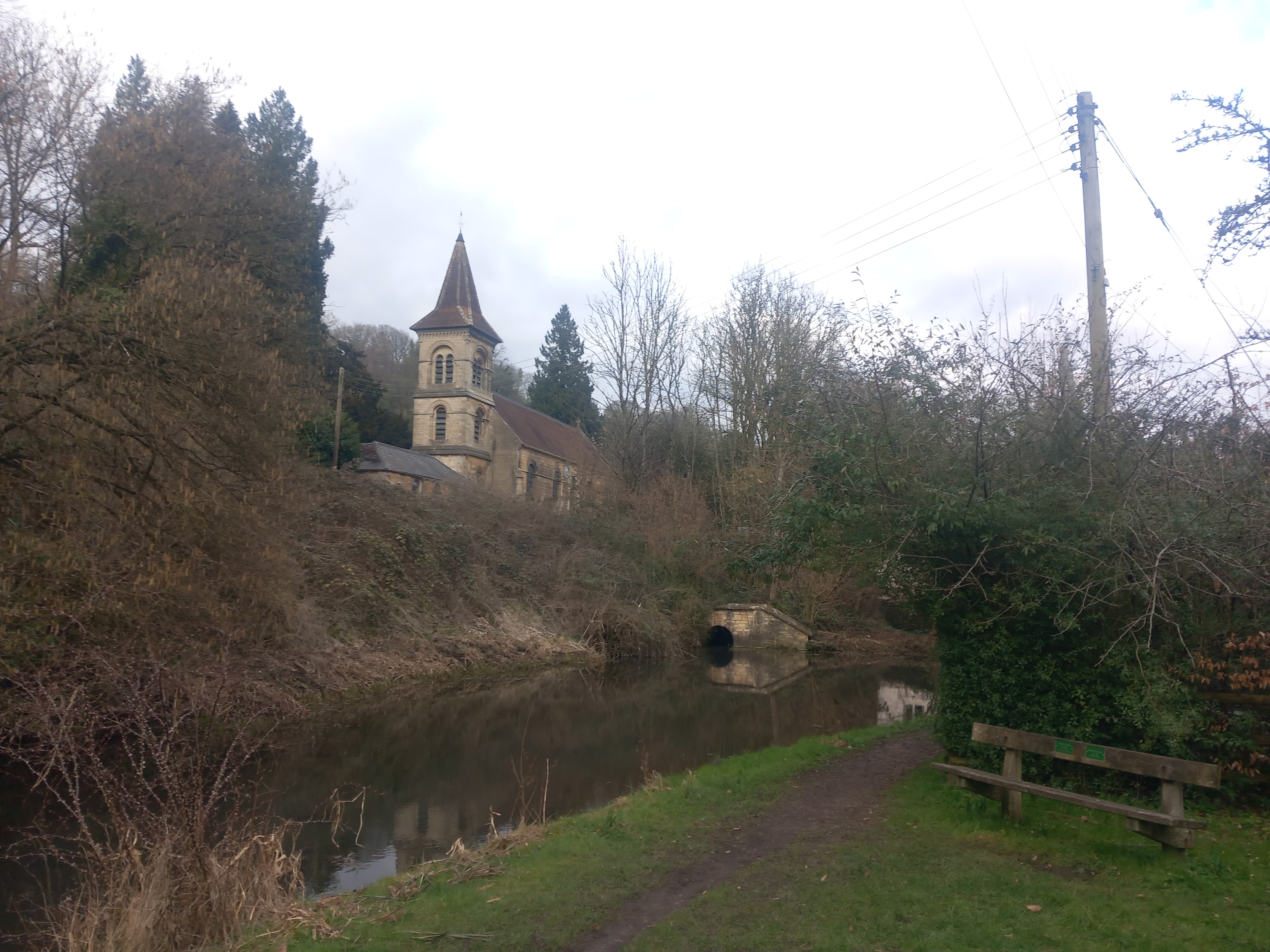 Christ Church, Chalford Viewed From Thames and Severn Canal