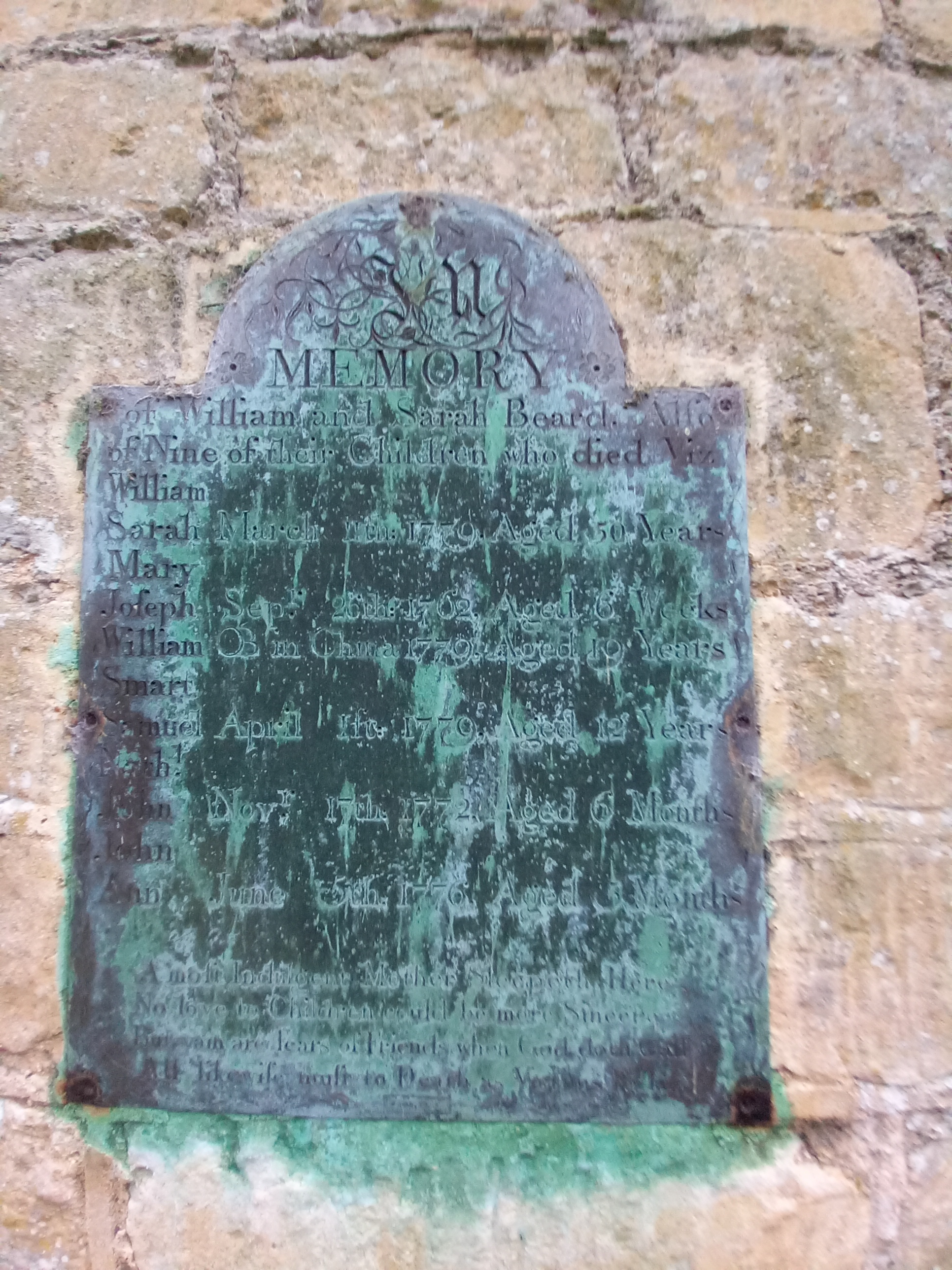 Beard Memorial Plaque at Randwick Church