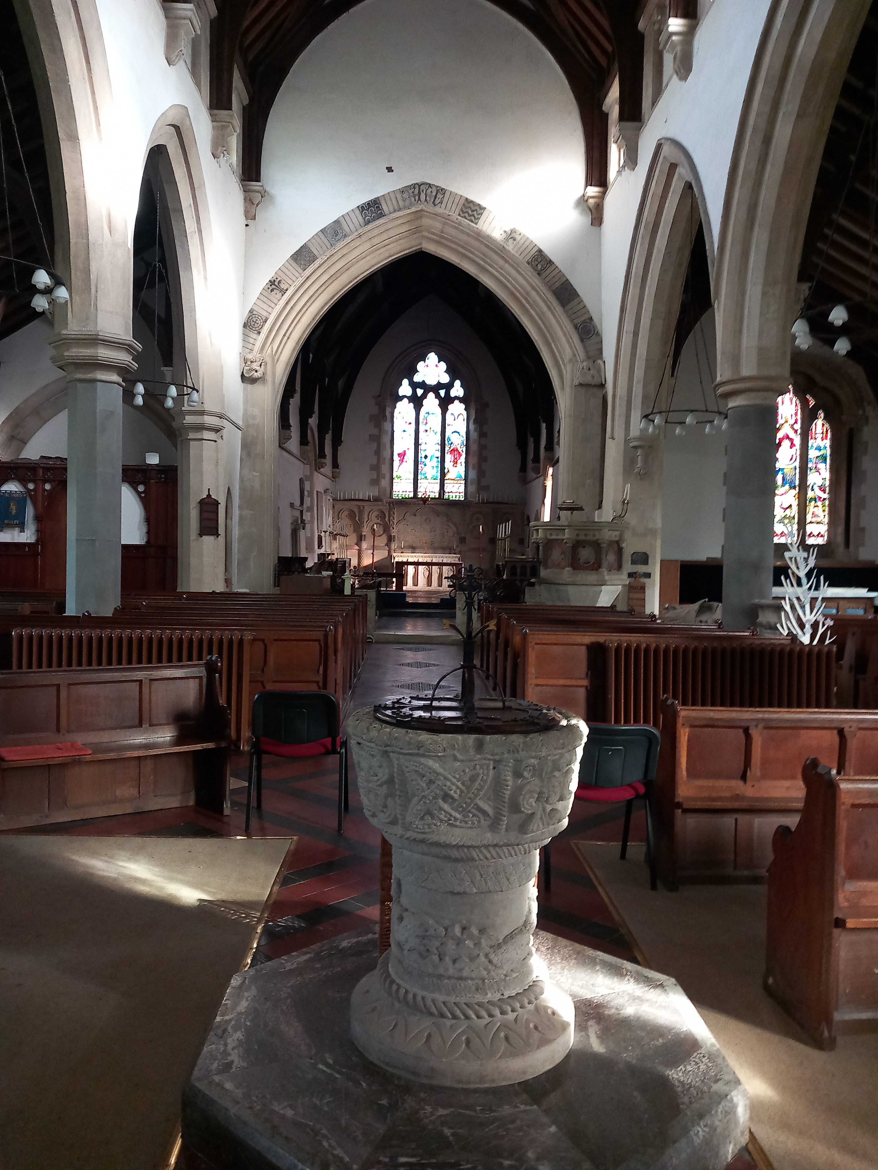 Interior of All Saints' Church, Bisley
