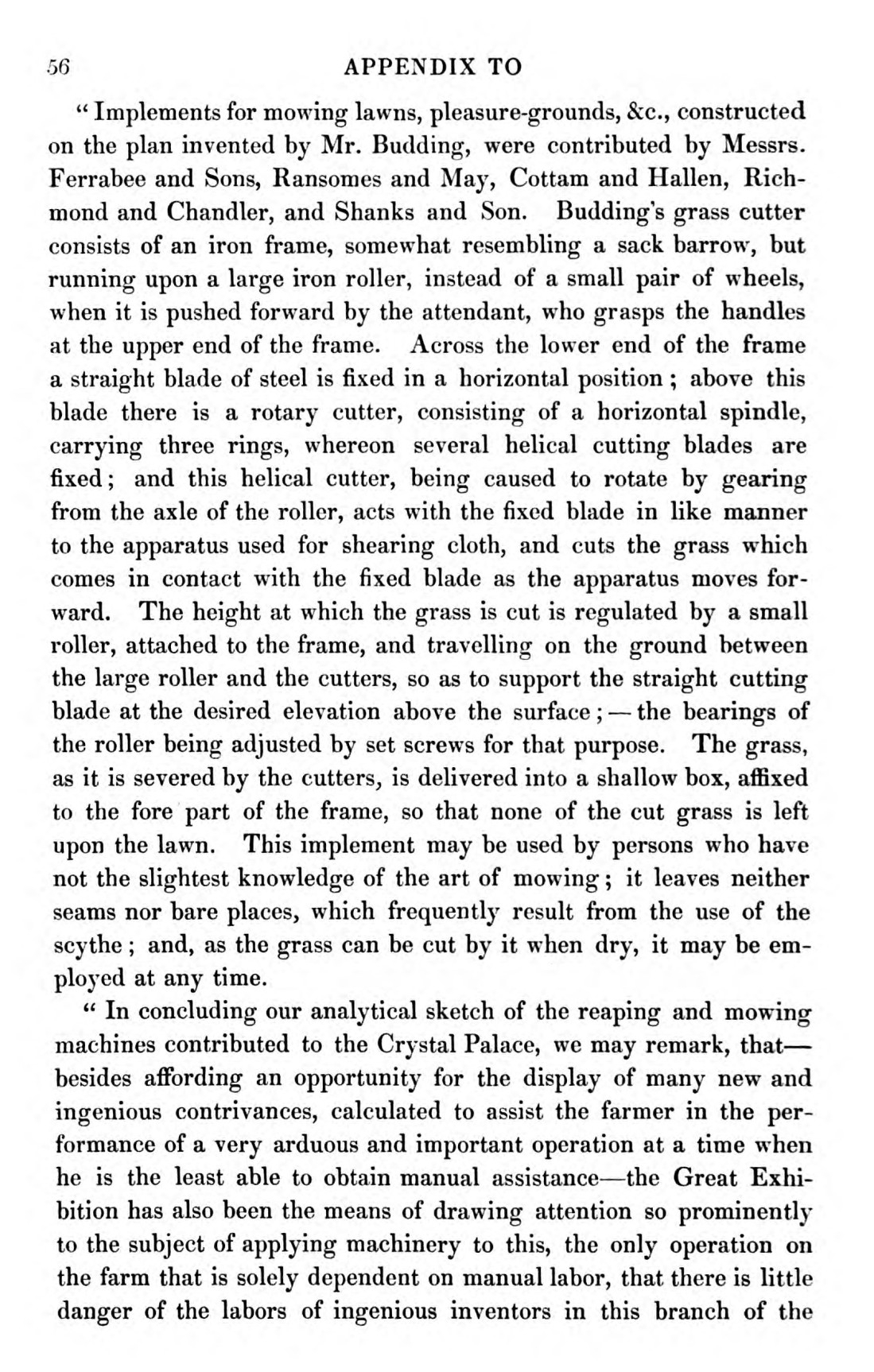 1853 English Patents Reaping and Mowing