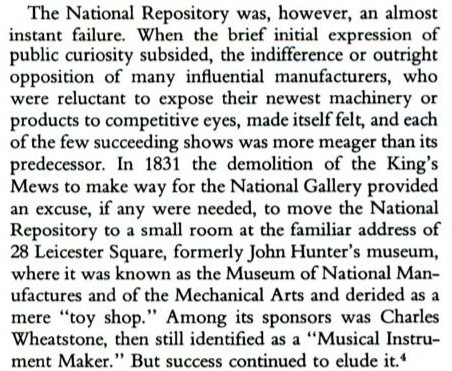 Comment of Museum of National Manufactures