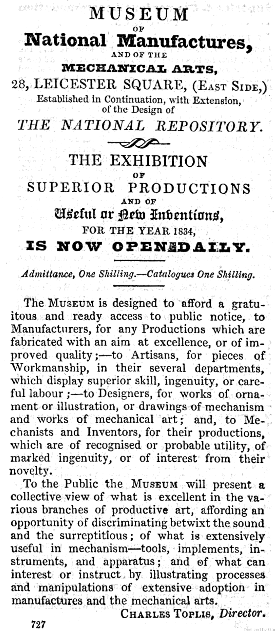 1834 Boyles Court and Country Guide - Museum of National Manufactures