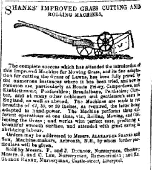 1848-07-15 Gardeners Chronicle - Shanks Advertisement