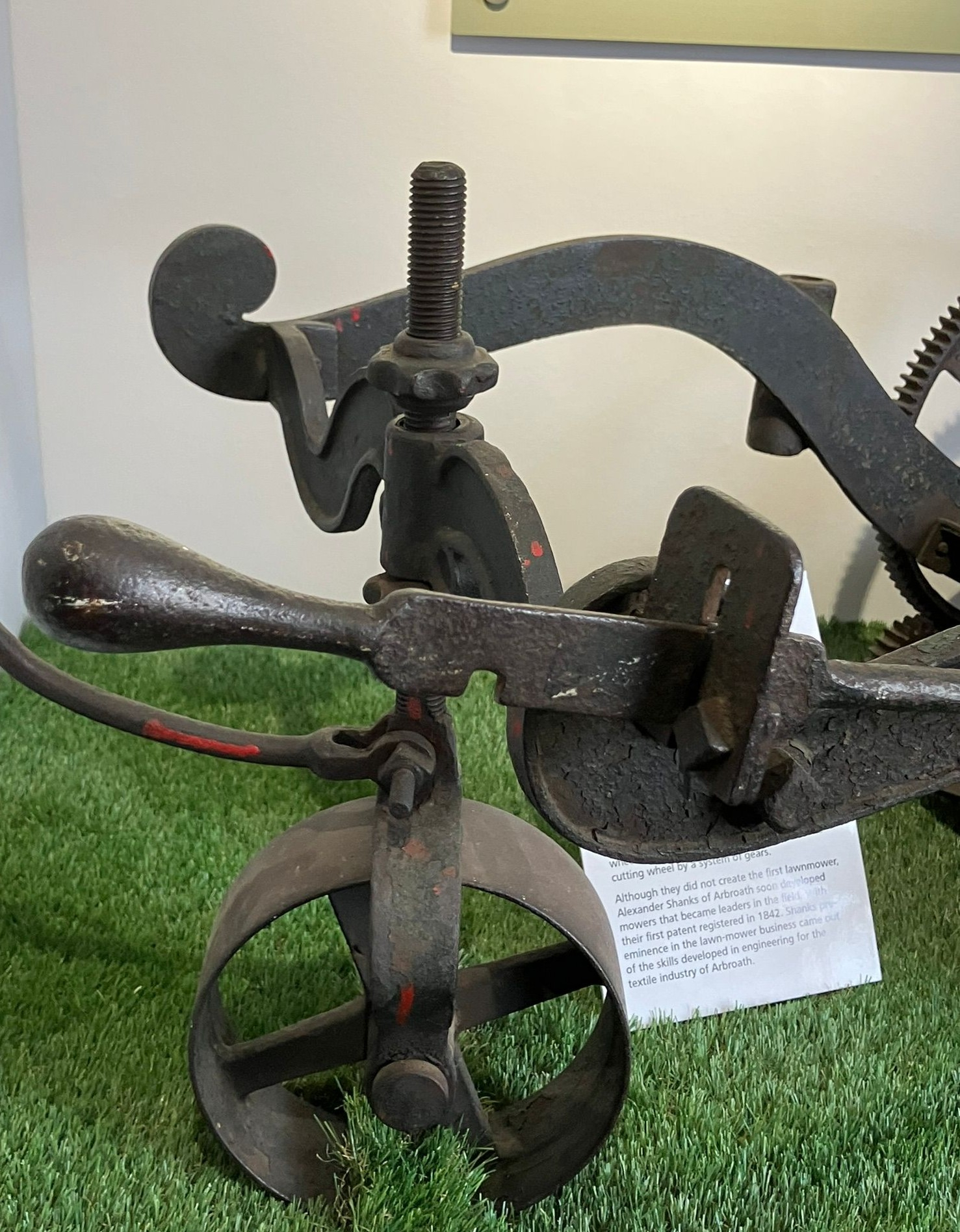 Shanks Lawnmower, Patent No 1147