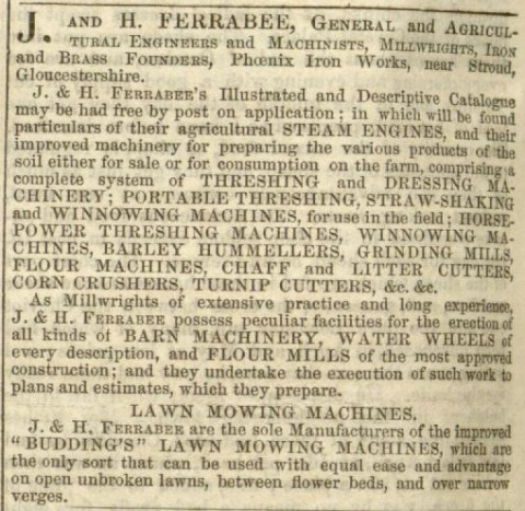 1853-03-09  Gardeners Chronicle - James Ferrabee Advertisement