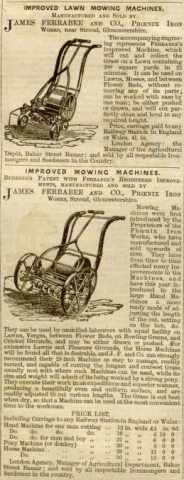 1857-05-16       16th of May - James Ferrabee   Advertisement -   The Gardeners Chronicle and Agricultural Gazette