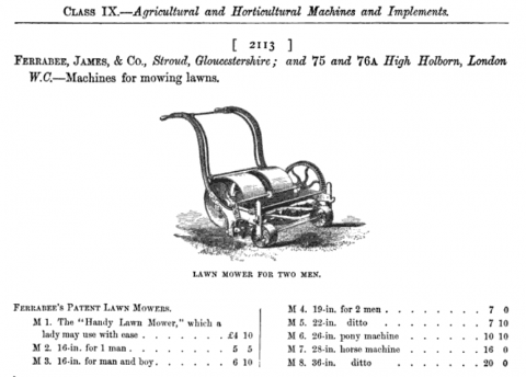1862 International Exhibition - James Ferrabee Advertisement