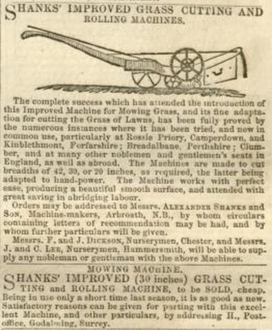 1848-3-15   Shank's Advertisement for 15th of March 1848, with below it; an early second hand advertisement
