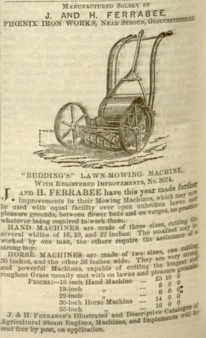Ferrabee advertisement in The Gardeners Chronicle - 23rd April 1853