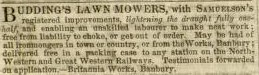 Samuelson & Co.  advertisement in The Gardeners Chronicle - 22nd April 1854