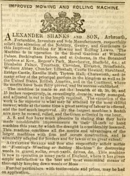 1855-04-28  Shanks advertisement - 28th April 1855