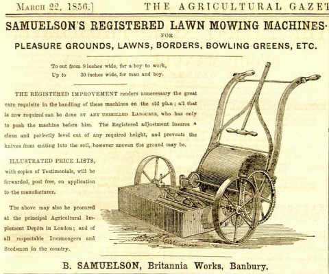 Samuelson & Co.  advertisement in The Gardeners Chronicle - 22nd March 1856