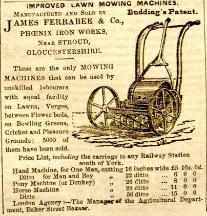 James Ferrabee advertisement in The Gardeners Chronicle - 22nd March 1856