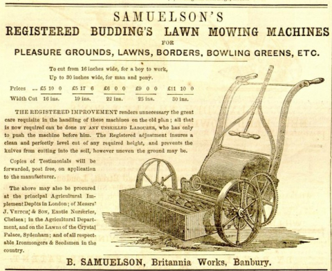Samuelson & Co. advertisement in The Gardeners Chronicle - 10th May 1856