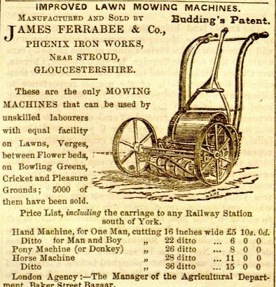 James Ferrabee advertisement in The Gardeners Chronicle - 17th May 1856
