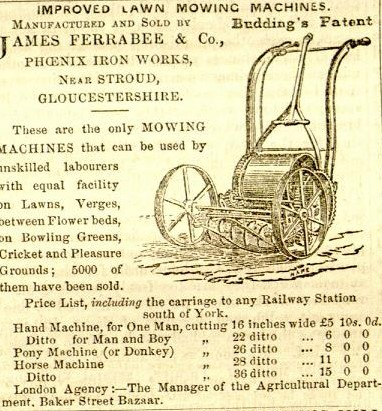 James Ferrabee & Co.  advertisement - 31st May 1856