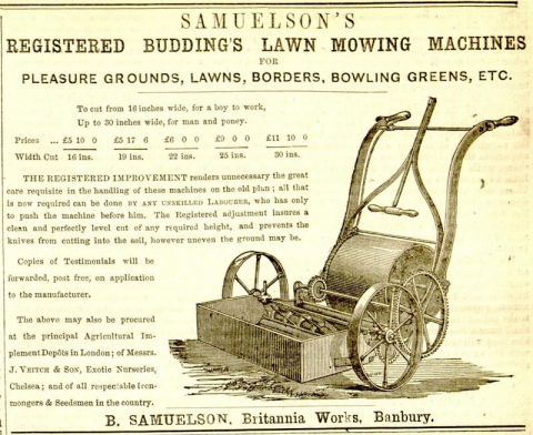Samuelson & Co. advertisement in The Gardeners Chronicle - 12th April 1856
