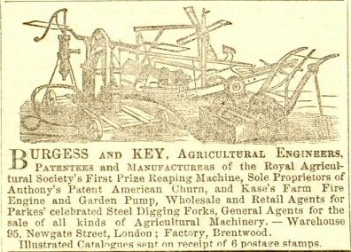 Burgess & Key (retailer) - 26th July 1856