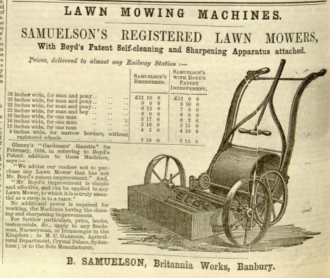 Samuelson & Co. advertisement - 24th April 1858