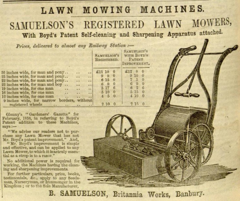 Samuelson & Co. advertisement - 27th March 1858