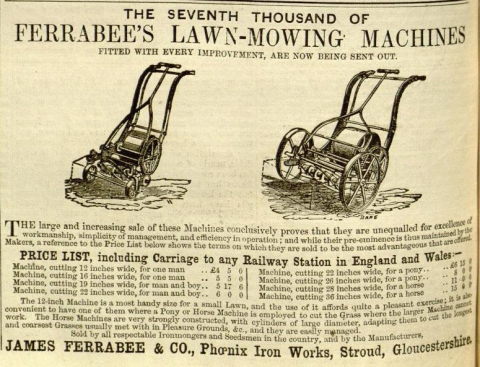 James Ferrabee advertisement - 10th April 1858