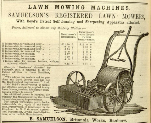 Samuelson & Co. advertisement - 10th April 1858