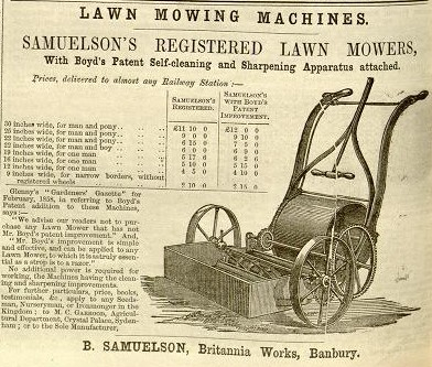 Samuelson & Co. advertisement - 1st May  1858