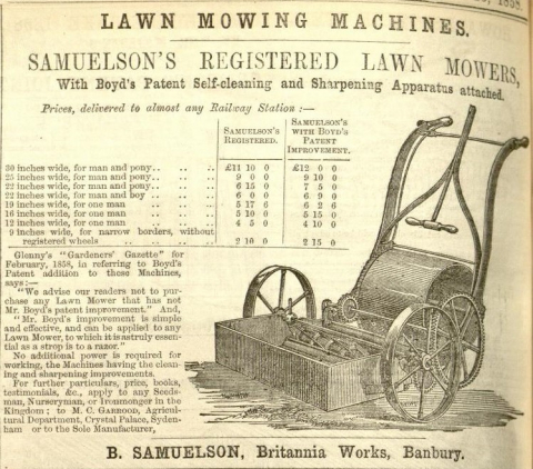 Samuelson & Co. advertisement - 15th May 1858