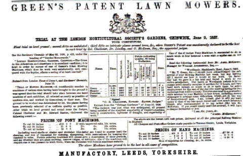 1858-06-26 Greens Advertisement